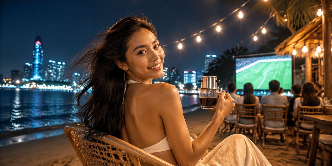 Người chơi tại Sài Gòn thưởng thức cà phê và trải nghiệm casino trực tuyến trên điện thoại
